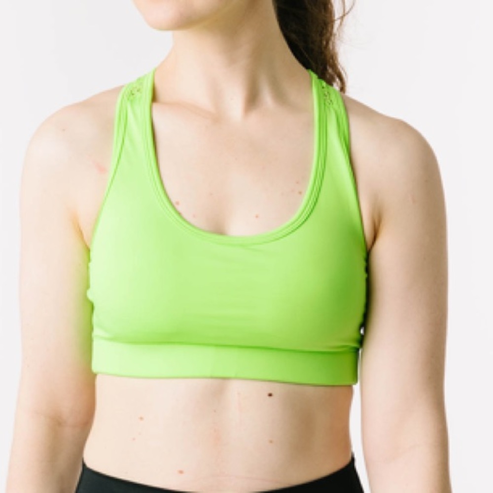 Zyia Lime Green Bomber Bra, NWT, Size Medium